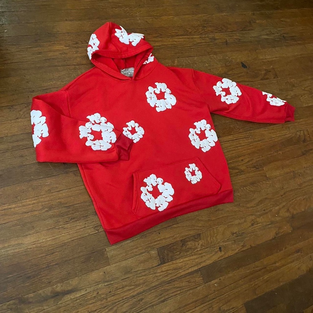 Red Floral Hoodie